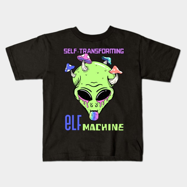 Alien Hallucination Kids T-Shirt by NB-Art